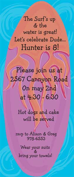 Surf's Up Invitations