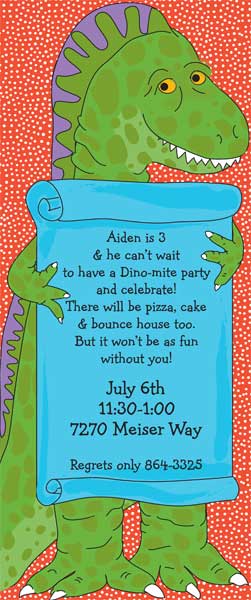 Dino-Mite Invitations