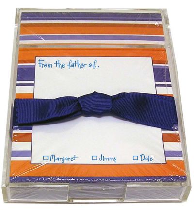 Orange and Blue Stripe Discounted Paper by Noteworthy Collections