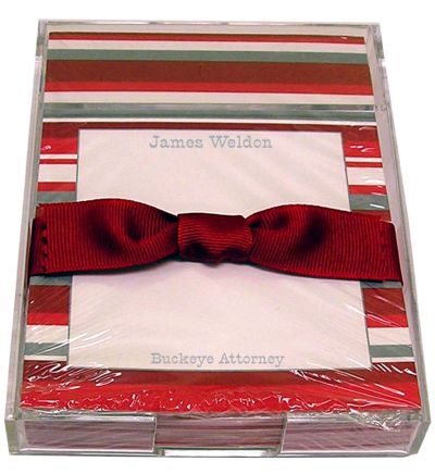 Red and Silver Stripe Discounted Paper by Noteworthy Collections