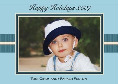 Slate Grosgrain on Blue PC Noteworthy Collections Digital Photo Card