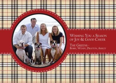 Red and Tan Plaid PC Noteworthy Collections Digital Photo Card