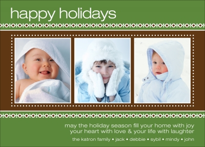 Sweater Border Lavendar-3 photos Digital Photo Card by Noteworthy Collection