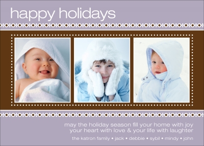 Sweater Border Pink - 3 photos Digital Photo Card by Noteworthy Collection