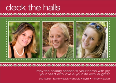 Sweater Border Lime - 3 photos Digital Photo Card by Noteworthy Collection