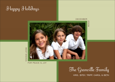 Color Block Cherry & Light Blue Digital Photo Card by Noteworthy Collection