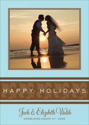 Fleur de Lys Red & Black Digital Photo Card by Noteworthy Collection