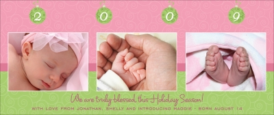 Swirly Ornaments Brown/Green - 4 Digital Photo Card by Noteworthy Collection