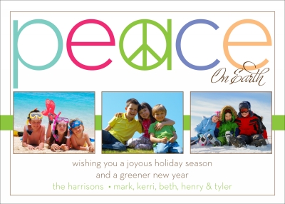 Peace on Earth Vertical Digital Photo Card by Noteworthy Collection