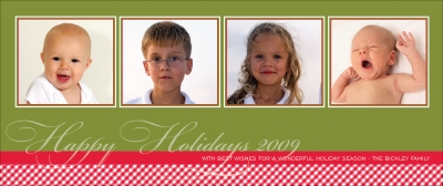 Gingham Band - 3 Photos Digital Photo Card by Noteworthy Collection