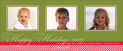 Holiday Family Tree Lime Digital Photo Card by Noteworthy Collection