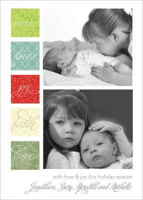 Woodcut - Brown & Sage Digital Photo Card by Noteworthy Collection