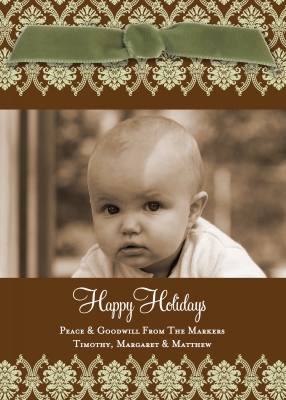 Jolly Holiday Red Digital Photo Card by Noteworthy Collection