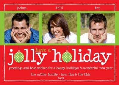 Jolly Holiday Brown Digital Photo Card by Noteworthy Collection