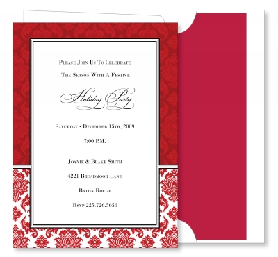 Damask Border - Crimson by Noteworthy Collections