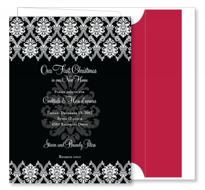 Reverse Damask - Black by Noteworthy Collections