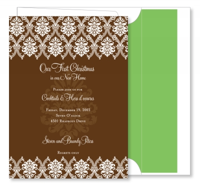 Reverse Damask - Brown by Noteworthy Collections