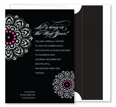 Medallion Black Platinum & Pink by Noteworthy Collections