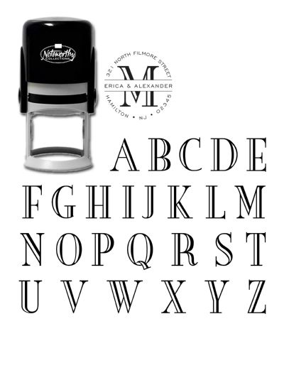 Banded Initial Alphabet Letters
