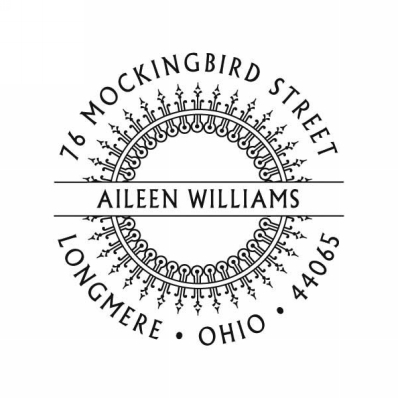 Repeating Swords Banded Stamp by Noteworthy Stamps