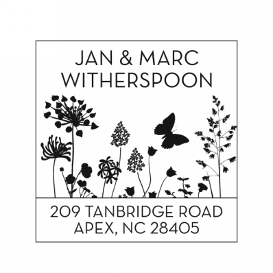 Meadow Flowers Stamp by Noteworthy Stamps