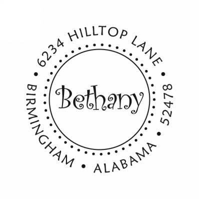 Curlz Name Stamp by Noteworthy Stamps