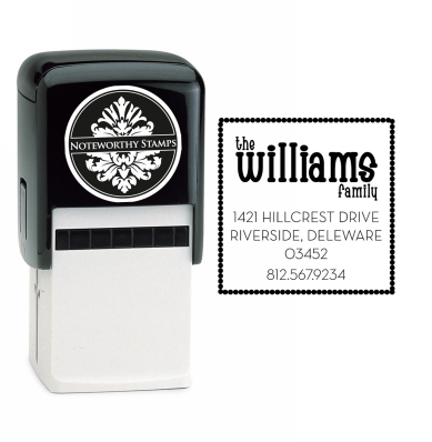 Funky Family Square Stamp