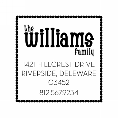 Funky Family Square Stamp by Noteworthy Stamps