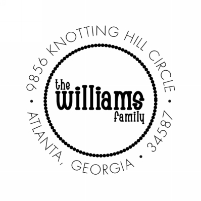 Funky Family Circle Stamp by Noteworthy Stamps