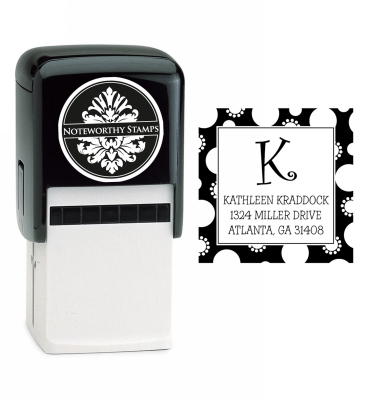 Dotty Border Black Stamp
