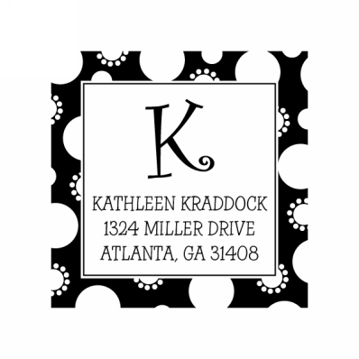 Dotty Border Black Stamp by Noteworthy Stamps