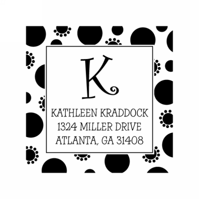 Dotty Border White Stamp by Noteworthy Stamps