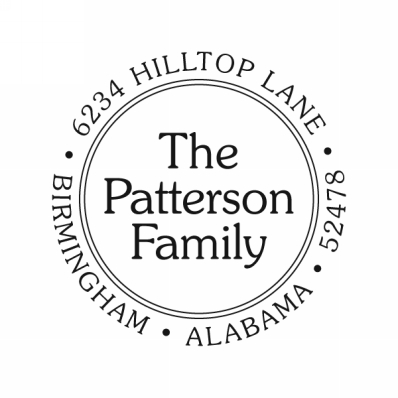 Traditional Family Name Stamp by Noteworthy Stamps