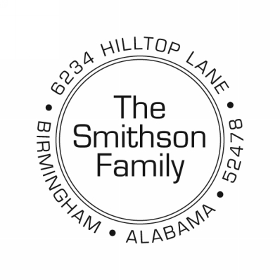 Modern Family Name Stamp by Noteworthy Stamps
