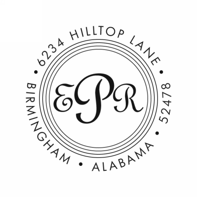 French Monogram Stamp by Noteworthy Stamps