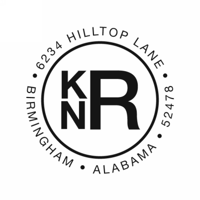 Stacked Monogram Stamp by Noteworthy Stamps