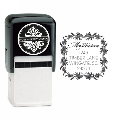 Leafy Square Stamp