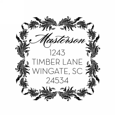 Leafy Square Stamp by Noteworthy Stamps