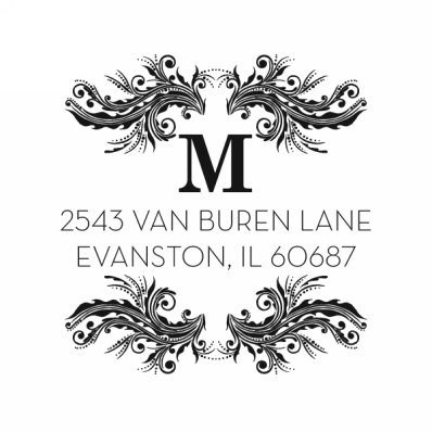 Elegant Address Stamp by Noteworthy Stamps
