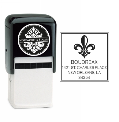Fleur de Lys Square Stamp