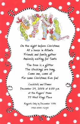 Funky Stockings Noteworthy Collections Invitation