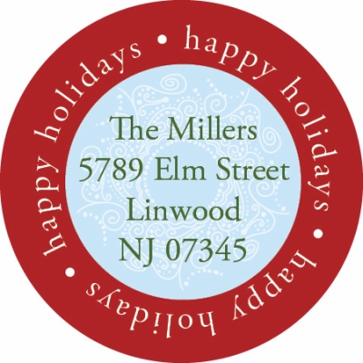 Happy Holidays Label Noteworthy Collections Coordinating Return Address Label