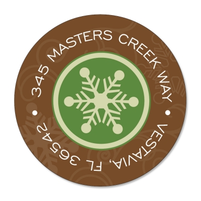 Earthy Snowflake Label by Noteworthy Collection