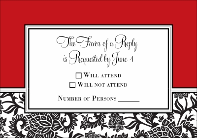 Woodcut Border Rouge - Flat Note by Noteworthy Collections