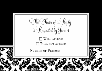 Damask Border - Black - Flat Note by Noteworthy Collections