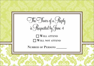 Damask Border - Lime - Flat Note by Noteworthy Collections