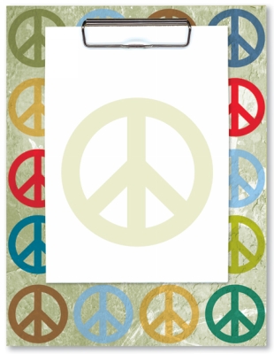 Peace Sign Clipboard with Note Sheets by Penny Laine Papers