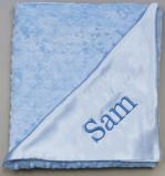 Snuggle Satin Blanket - Blue by Princess Linens