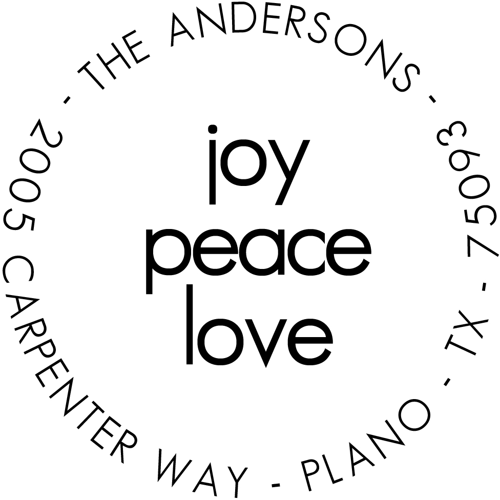 Joy, Peace and Love Stamp by PSA Essentials