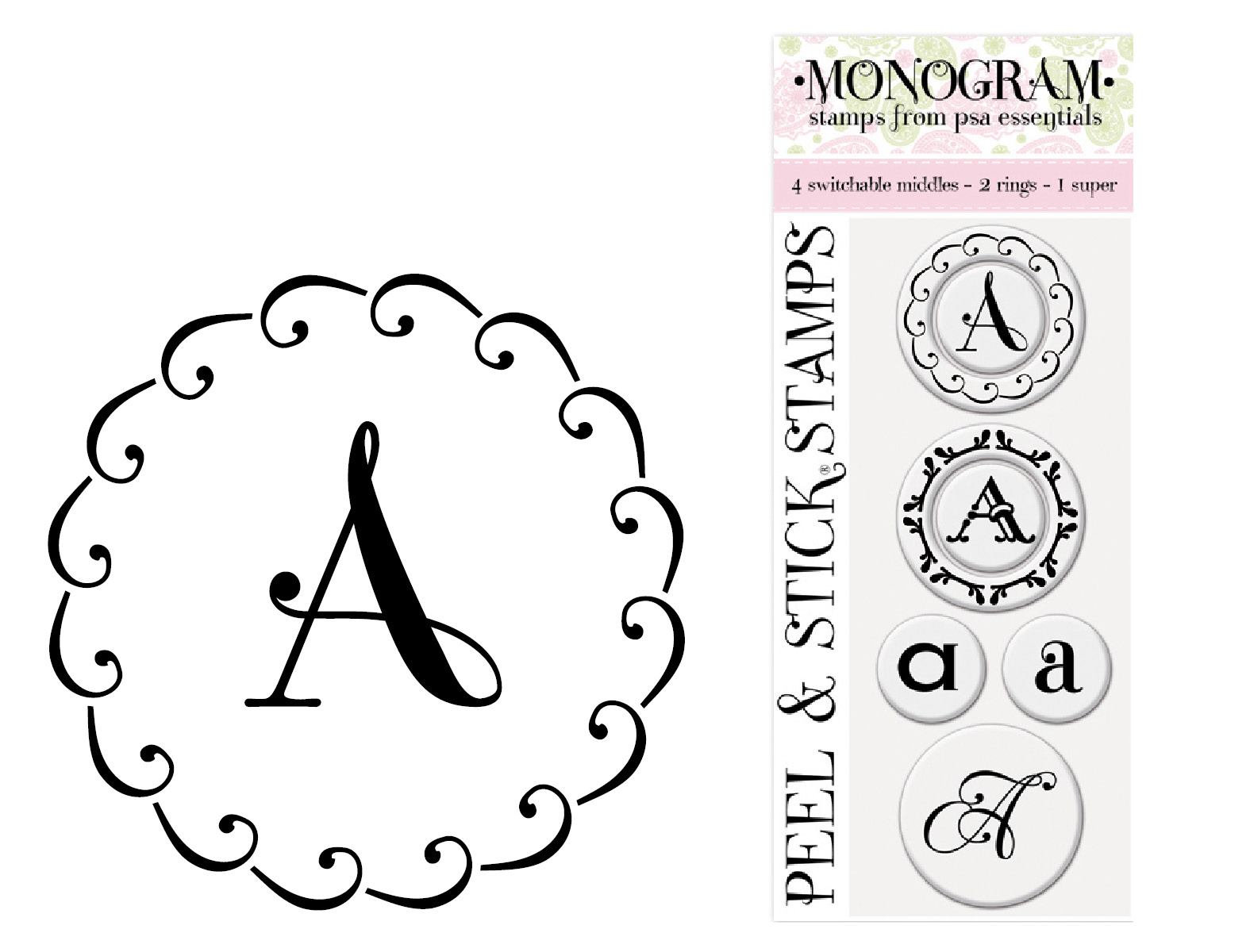 Monogram A Stamps